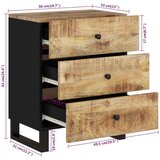  Nočna omarica 50x33x62 cm trden mangov les in inženirski les, (20733249) | Shoptok.si