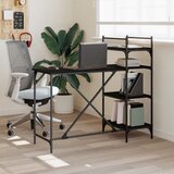Maison Chic Računalniška miza - pisarniška miza s policami črna 120x47x109 cm, (21785049) | Shoptok.si