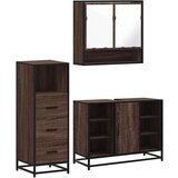 vidaXL 3-dijelni set kupaonskog namještaja boja smeđeg hrasta drveni | shoptok.hr