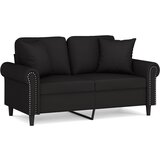 vidaXL Dvosjed s ukrasnim jastucima crni 120 cm baršunasti Cijene