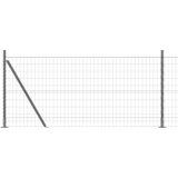 vidaXL Evropska ograja s 7 razširjenimi stebri 1x10 m Galvanizirano jeklo | Shoptok.si