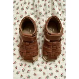 Konges Sløjd Otroški sandali iz semiša rjava barva