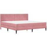  Okvir kreveta s madracem s uzglavljem 2 pcs Ružičasta Baršun - Ružičasta 200 x 200 cm | shoptok.hr