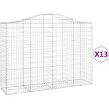  Lučne gabionske košare 13kom 200x50x140/160cm pocinčano željezo | shoptok.hr