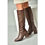 Fox Shoes Brown Women's Low Heeled Daily Boots | Shoptok.si