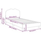  Otroški posteljni okvir z vznožjem krema 90 x 200 cm, (5000104683) | Shoptok.si