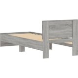  Okvir za krevet s uzglavljem boja hrasta 90x200 cm drveni Siva 90 x 200 cm | shoptok.hr