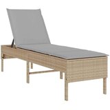  Ležaljka s jastukom bež 55x200x44 cm poli ratan | Eponuda.ba