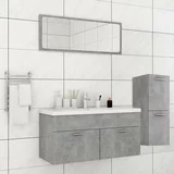  Komplet kopalniškega pohištva betonsko sive barve iverna plošča, (20909436)