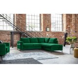 Miuform Tamno zelena baršunasti sklopiva kutna garnitura (s desnim kutom) Lofty Lilly – | shoptok.hr