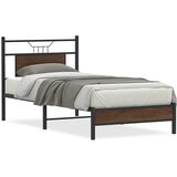 Maison Chic Postelja za odrasle - Posteljni Okvir brez vzmetnice hrast 90x190 cm inženirski les, (22082652) | Shoptok.si