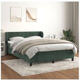 vidaXL Box spring postelja z vzmetnico temno zelena 140x200 | Shoptok.si