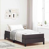  Postelja z vzmetnico z vzmetnico Temno rjava 90 x 200 cm blago | Shoptok.si