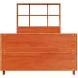  Posteljni okvir brez vzmetnice voščeno rjav 75x190 cm borovina | Shoptok.si