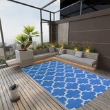 vidaXL Zunanja preproga modra 190x290 cm PP Cene