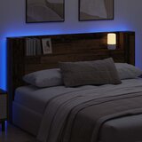  Krevetna ploča s LED-om Zidne Staro drvo 180 x 16,5 x 103,5 cm | shoptok.hr