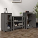 Komode 2 kom sive 40x35x80 cm od masivne borovine | shoptok.hr