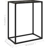  Konzolni stol crni 60 x 35 x 75 cm od kaljenog stakla | shoptok.hr