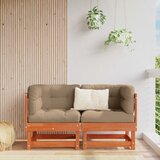  2 Komad Vrtni kutni kauč Masivna borovina Vosak Smeđa | shoptok.hr