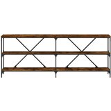 vidaXL Konzolni stol boja hrasta 200 x 30 x 75 cm od drva i željeza | shoptok.hr