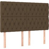 Maison Chic Posteljno vzglavje - Vzglavna omarica 4 kosa temno rjav 72x7x78/88 cm blago, (22077806) Cene