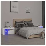  Noćni ormarići 2 kom s LED svjetlima bijeli 70 x 36 5 x 40 cm | shoptok.hr