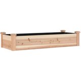 vidaXL Vrtna visoka greda s podlogo 120x45x25 cm trden les jelke | Shoptok.si