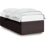 Maison Chic Posteljni okvir - Enojna postelja - Postelja za odrasle brez vzmetnice temno rjav 90x200 cm blago-J7787, (21766789) Cene