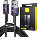 Spacecase USB-C TYPE C KABEL 1M 3A VIJOLIČEN ZA POLNJENJE IN PRENOS, (21980642) | Shoptok.si