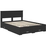  Krevetna konstrukcija Crna 135 x 190 cm Konstruirano drvo | shoptok.hr