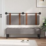  Viseće uzglavlje kreveta S LED svjetlom Sivosmeđa Antikni PU | shoptok.hr