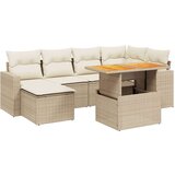 vidaXL 7-dijelni set vrtnih sofa od poliratana s jastucima bež | shoptok.hr