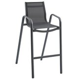 SUNFUN Gastro Vrtni barski stol (Š x G x V: 53,5 x 74 x 110 cm, Jeklo, Tekstil, Antracit) Cene