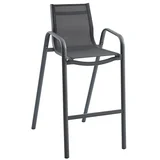 Gastro Vrtni barski stolac (Š x D x V: 53,5 x 74 x 110 cm, Čelik, tekstil, Antracit)