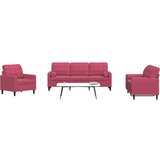  4-dijelni set sofa s jastucima crvena boja vina baršunasti | shoptok.hr