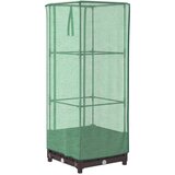 Maison Chic Visoka greda - Greda - Cvetlični Lonec s prevleko za rastlinjak videz ratana 40x40x123 cm, (21789519) | Shoptok.si