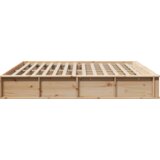  Krevetna konstrukcija s pohranom Smeđa 200 x 200 cm Borova drva | shoptok.hr