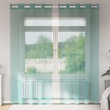 Voile zavjese s ušicama 2 kom tirkizne | shoptok.hr