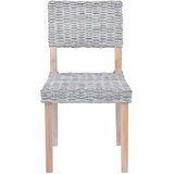  Stolac za blagovanje 2 pcs Kubu Ratan Bijelo pranje | Eponuda.com