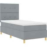 s opruga kutije Svijetlo siva 90 x 200 cm tkanina | shoptok.hr