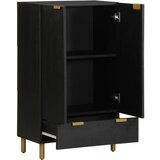 Maison Chic Visoka omarica - Komoda - Predalnik črna 60x33x100 cm Izoblikovan les, (21721543) Cene