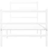 Metalni okvir kreveta s uzglavljem i podnožjem bijeli 80x200 cm | shoptok.hr