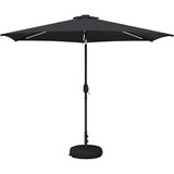 vidaXL Suncobran za vrt s LED svjetlima i postoljem 300 x 300 cm - Antracit 3 x 3 m | shoptok.hr