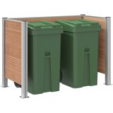 Ograda za kante za smeće Smeđa 161 x 85 x 115 cm Aluminij i WPC | shoptok.hr