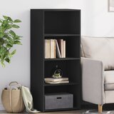  The Living Store Visoka omara črna 50x41x124 cm inženirski les - Visoka Omara, (21496542) Cene