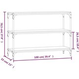 vidaXL Knjižna omara sonoma hrast 100x33x70,5 cm inž. les in jeklo | Shoptok.si