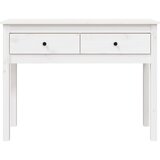  Konzolni stol bijeli 100x35x75 cm od masivne borovine | Shoptok.si