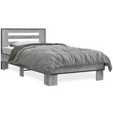 Furnova Posteljni okvir siva sonoma 90x200 cm inženirski les in kovina, (21941921) | Shoptok.si