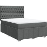 Maison Chic Box spring posteljni - Vzmetna postelja z vzmetnico temno siv 140x190 cm blago SL18081, (21894478) | Shoptok.si