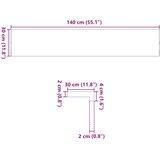  Prozorske klupice 2 kom svijetlosmeđe 140x30x2 cm masivne hrast | shoptok.hr